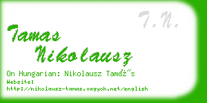 tamas nikolausz business card